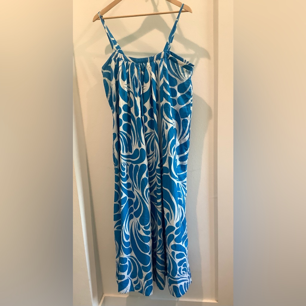 Sheridan French Blue Maxi Sundress With Spaghetti Straps